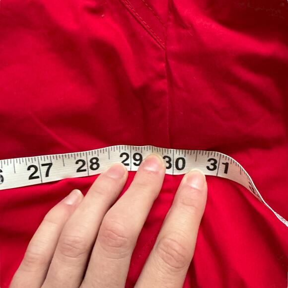 The Great. x Eddie Bauer The Hooded Parka Red Navy Colorblock - Picture 11 of 11